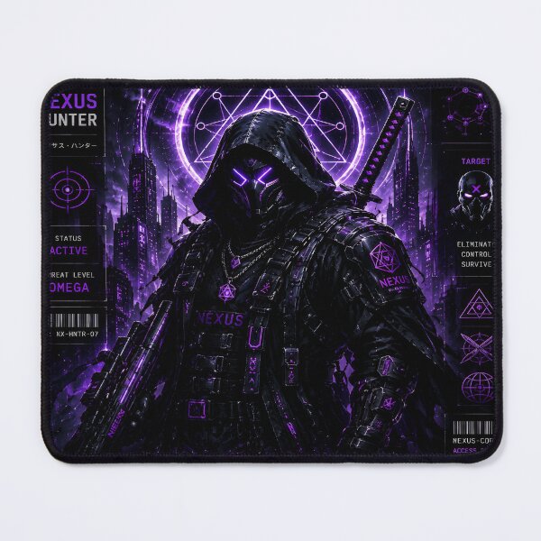 Item preview, Nexus Hunter - Cyberpunk Elite Mercenary Techwear Warrior Art designed and sold by RiteshCenter.