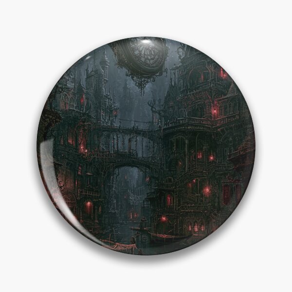 Item preview, Velmoor: The Open Exchange | Dark Fantasy Drowned Market Gothic Art Print designed and sold by Opetis.