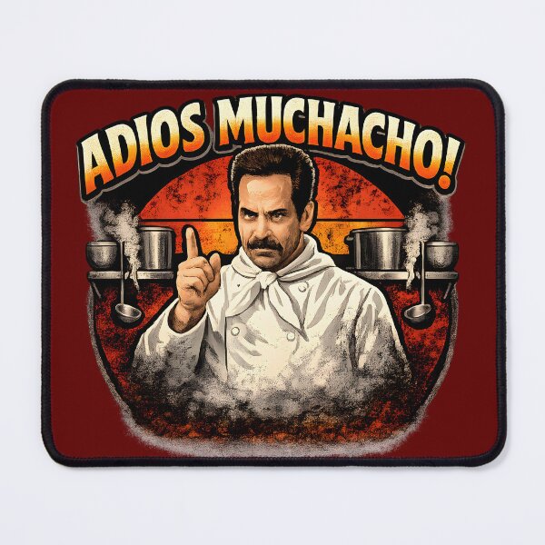 Item preview, Adios Muchacho! Funny Soup Shop Parody Retro Food Quote Design designed and sold by RockyLambda.