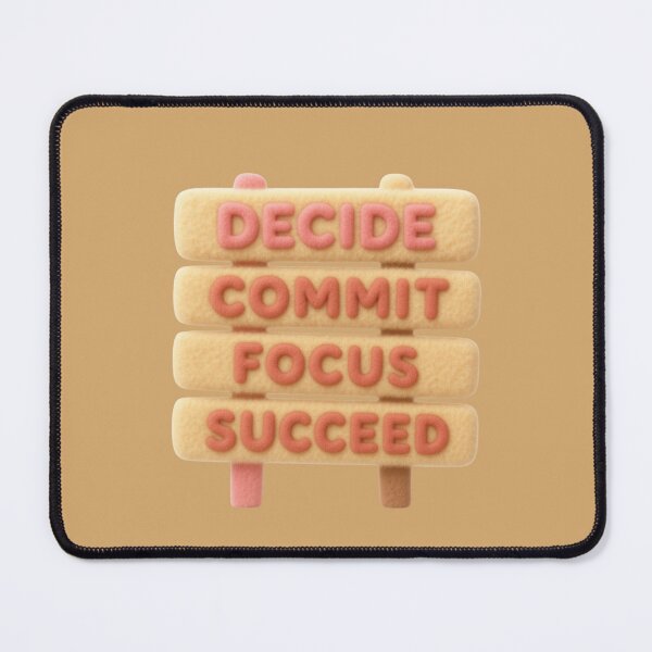 Item preview, Decide Commit Focus Succeed Motivational Quote designed and sold by Siti Hoiriyah.