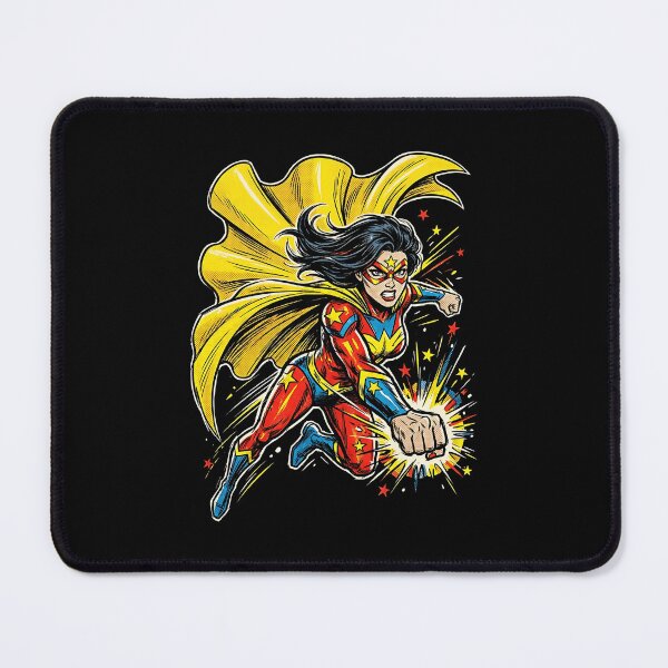 Item preview, Superhero Woman Star Cape Retro Comic Pop Art designed and sold by graphixpolash.