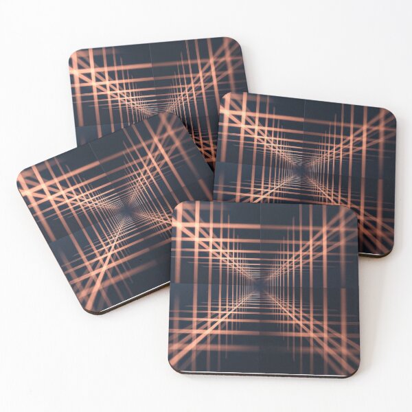 Item preview, Dark Navy Copper Glowing Grid Lines designed and sold by IntelliMindDesigns.