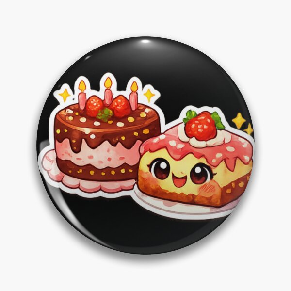 Item preview, Cute Kawaii Cake Duo Sticker designed and sold by Tinytreatstudio.