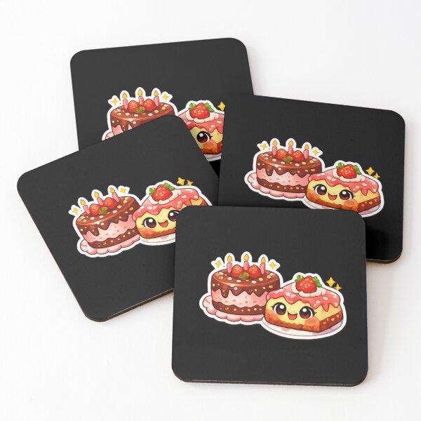 Item preview, Cute Kawaii Cake Duo Sticker designed and sold by Tinytreatstudio.