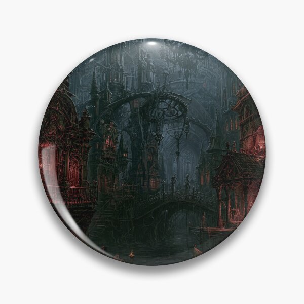 Item preview, Velmoor: The Three Faces | Dark Fantasy Clockmaker Gothic Canal Art Print designed and sold by Opetis.