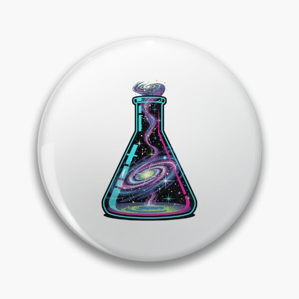 Item preview, Cosmic Galaxy Chemistry Flask - Space Potion Nebula Sticker designed and sold by Chaoscience.