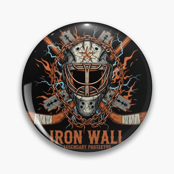 Item preview, Iron Wall Legendary Protector Hockey Goalie Mask  designed and sold by graphixpolash.