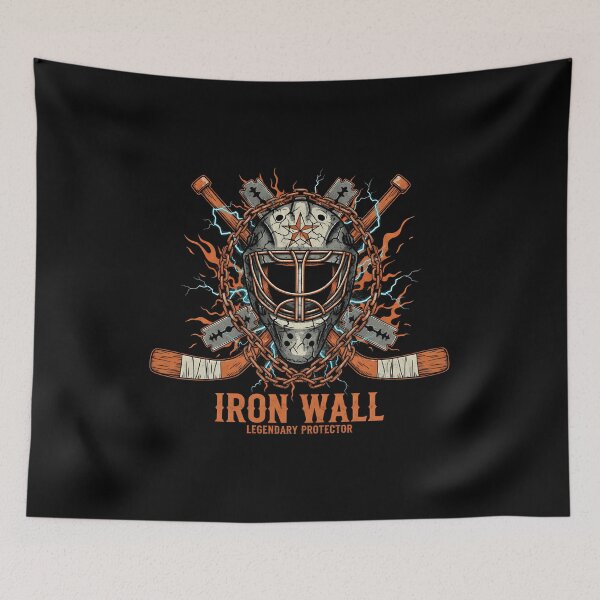 Item preview, Iron Wall Legendary Protector Hockey Goalie Mask  designed and sold by graphixpolash.