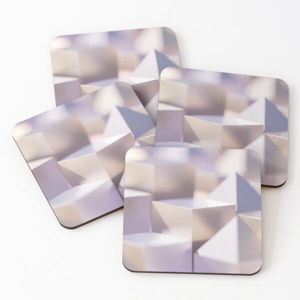 Item preview, Pastel Geometric Triangular Faceted Pattern designed and sold by IntelliMindDesigns.