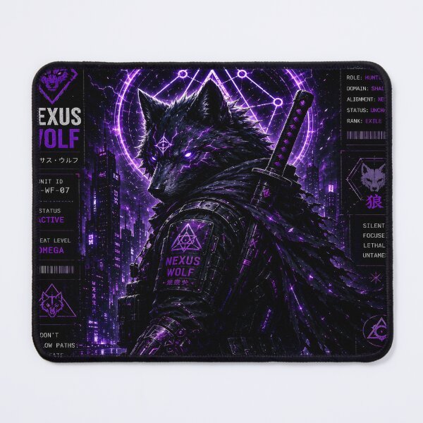 Item preview, Nexus Wolf - Cyberpunk Cybernetic Werewolf Tactical Ninja Art designed and sold by RiteshCenter.