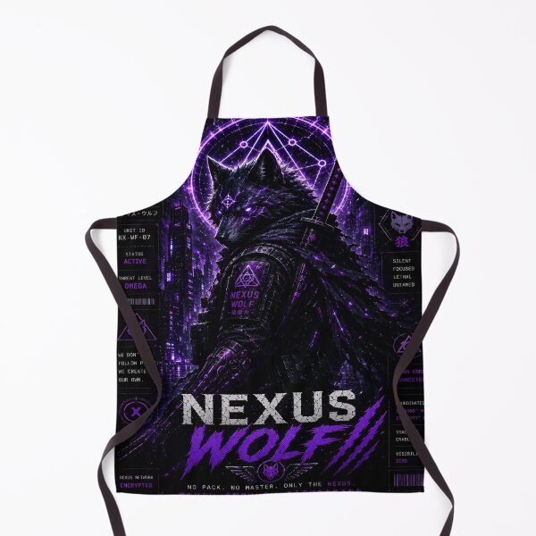 Item preview, Nexus Wolf - Cyberpunk Cybernetic Werewolf Tactical Ninja Art designed and sold by RiteshCenter.