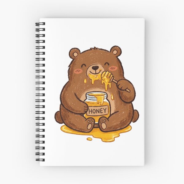 Item preview, Cute Teddy Bear Eating Sweet Honey Jar Illustration designed and sold by TaiwanMemory.