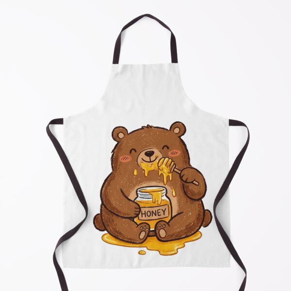 Item preview, Cute Teddy Bear Eating Sweet Honey Jar Illustration designed and sold by TaiwanMemory.
