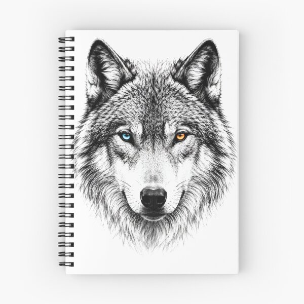 Item preview, Majestic Wolf Head with Heterochromia Eyes | Wild Spirit Design designed and sold by VibeFusionX.