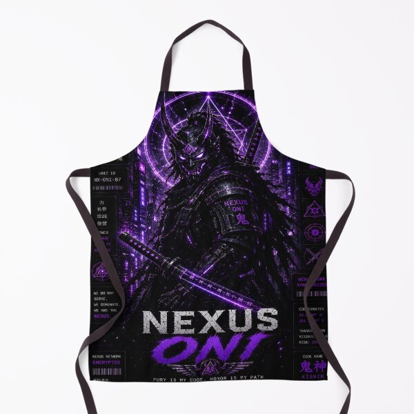 Item preview, Nexus Oni - Cyberpunk Futuristic Demon Mecha Samurai Art designed and sold by RiteshCenter.
