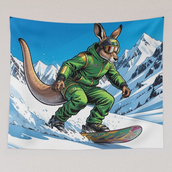 Item preview, Kangaroo Snowboarding designed and sold by Kirrindy Designs.