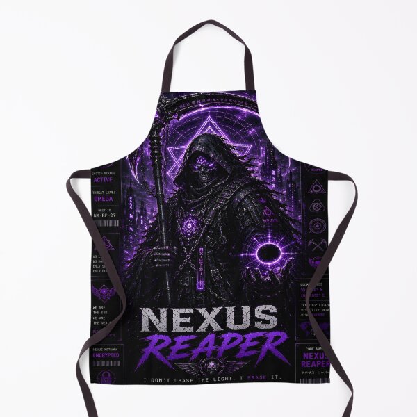 Item preview, Nexus Reaper - Dark Cyberpunk Grim Reaper SciFi Skull Art designed and sold by RiteshCenter .