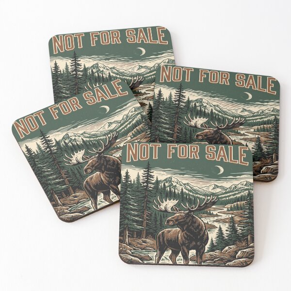 Item preview, Not For Sale Moose — Wilderness Forever Wildlife Conservation Art Print designed and sold by MalamaThreads.