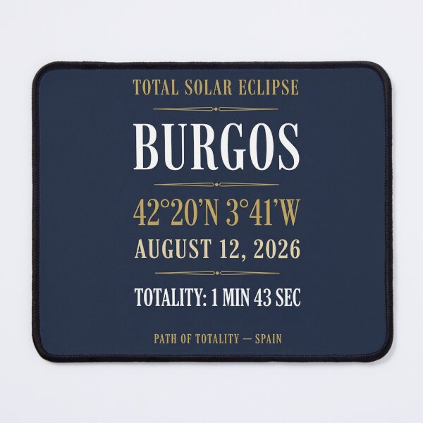 Item preview, Burgos Total Solar Eclipse Spain 2026 Path of Totality designed and sold by CalmCapy Co.