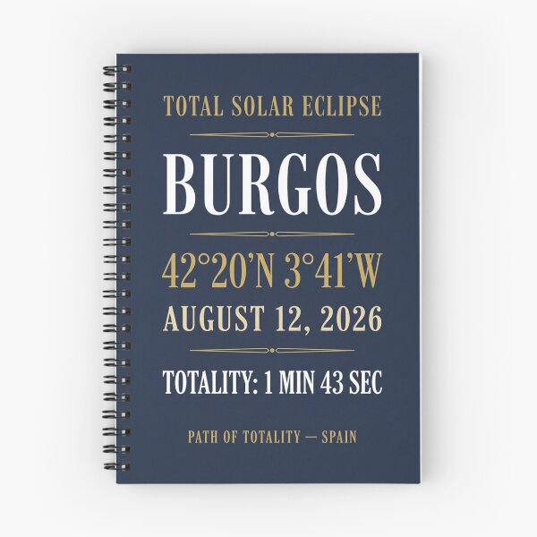 Item preview, Burgos Total Solar Eclipse Spain 2026 Path of Totality designed and sold by CalmCapy Co.
