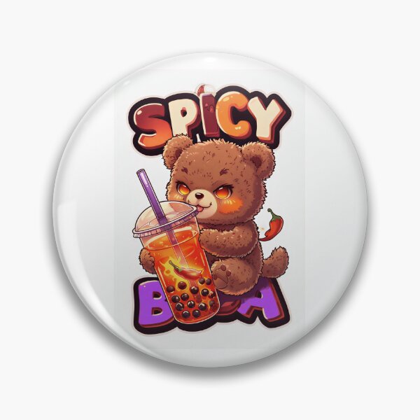 Item preview, Spicy Boba Boss Kawaii Bubble Tea Mascot designed and sold by SmartyWonders.
