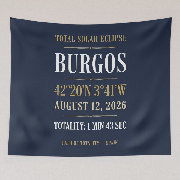 Item preview, Burgos Total Solar Eclipse Spain 2026 Path of Totality designed and sold by CalmCapy Co.