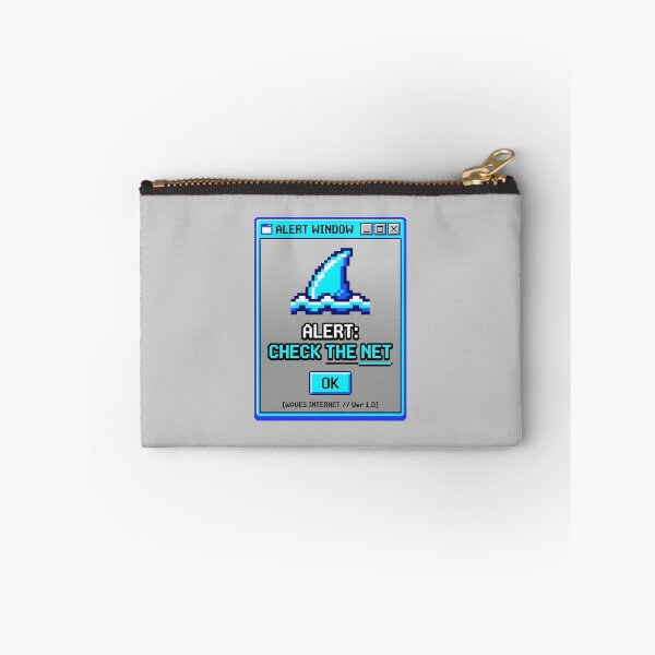 Item preview, Check The Net Pixel Alert with Retro Computer Window and Shark Fin Graphic designed and sold by SplashTastic.