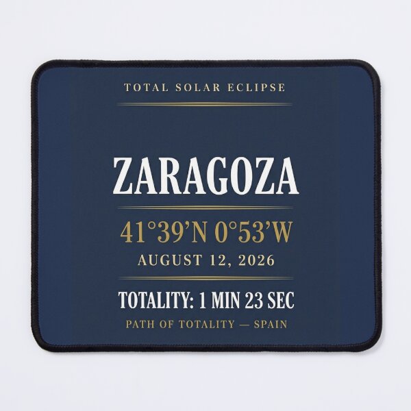 Item preview, Zaragoza Total Solar Eclipse Spain 2026 Path Totality designed and sold by CalmCapy Co.