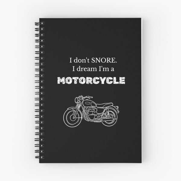 Item preview, I don’t snore. I dream I am a motorcycle - white text designed and sold by Tingmade Studio.