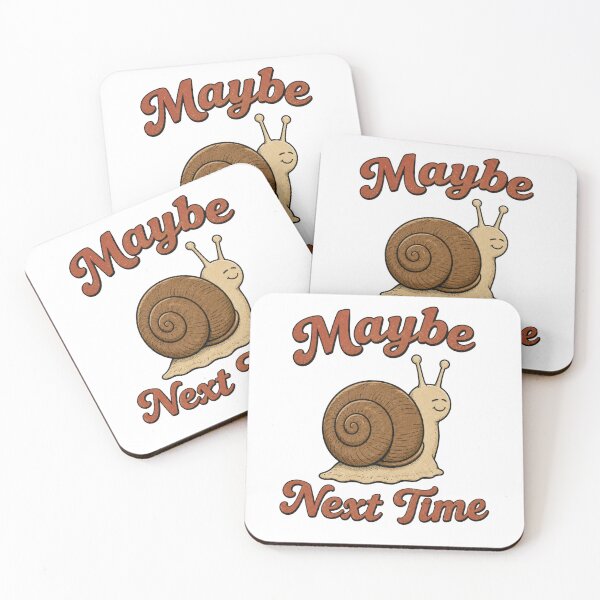 Item preview, Maybe Next Time Cute Snail - Retro Procrastination Humor designed and sold by Frezcola.