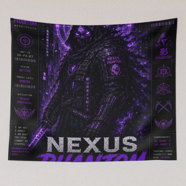 Item preview, Nexus Phantom - Cyberpunk Stealth Shinobi Ghost Ninja Art designed and sold by RiteshCenter.