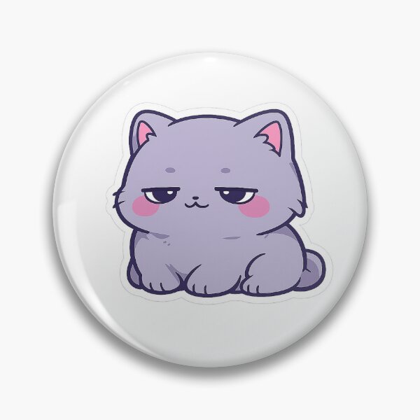 Item preview, Eepy Cat Mascot Sticker | Sleepy Crescent Moon Cat Logo Decal designed and sold by CozyNekoClub.