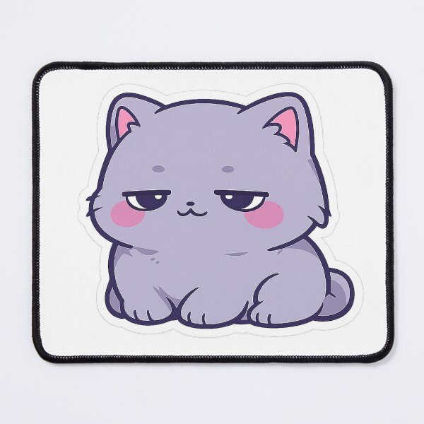 Item preview, Eepy Cat Mascot Sticker | Sleepy Crescent Moon Cat Logo Decal designed and sold by CozyNekoClub.