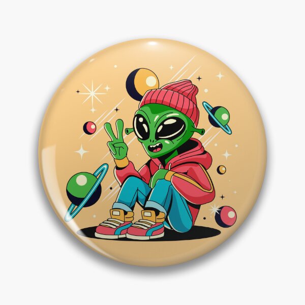 Item preview, Alien cartoon illustration designed and sold by Art-spree.