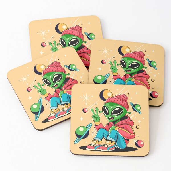 Item preview, Alien cartoon illustration designed and sold by Art-spree.