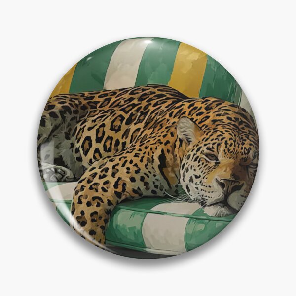 Item preview, Leopard on Green Couch Vintage designed and sold by HomeroPosadaO.