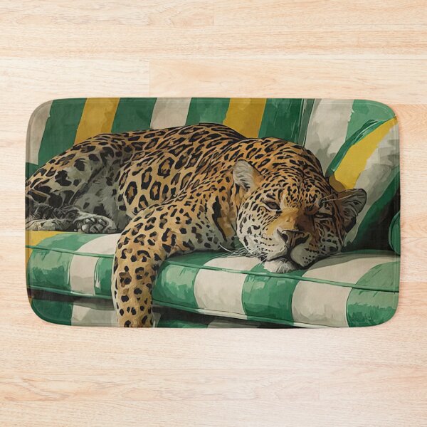 Item preview, Leopard on Green Couch Vintage designed and sold by HomeroPosadaO.