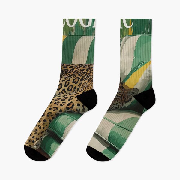 Item preview, Leopard on Green Couch Vintage designed and sold by HomeroPosadaO.