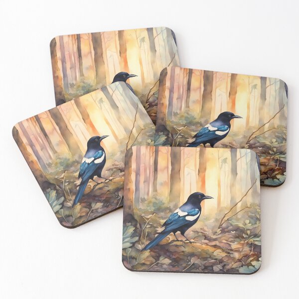 Item preview, Magpie on Forest Floor designed and sold by CalmnessbyChoice.