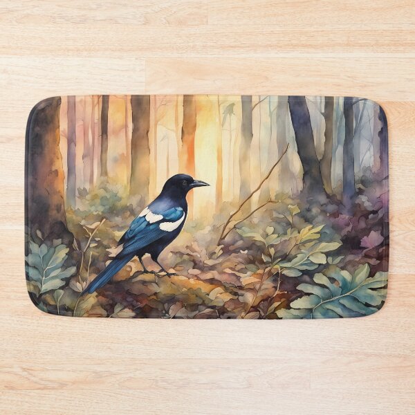 Item preview, Magpie on Forest Floor designed and sold by CalmnessbyChoice.