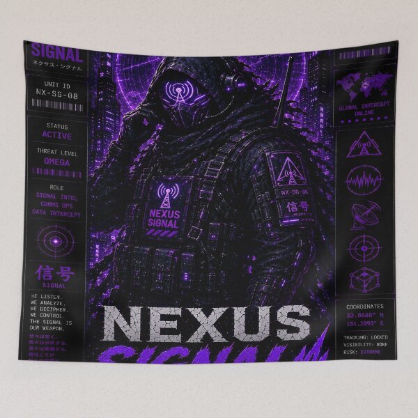 Item preview, Nexus Signal - Cyberpunk Comms Operator Netrunner Hacker Art designed and sold by RiteshCenter.