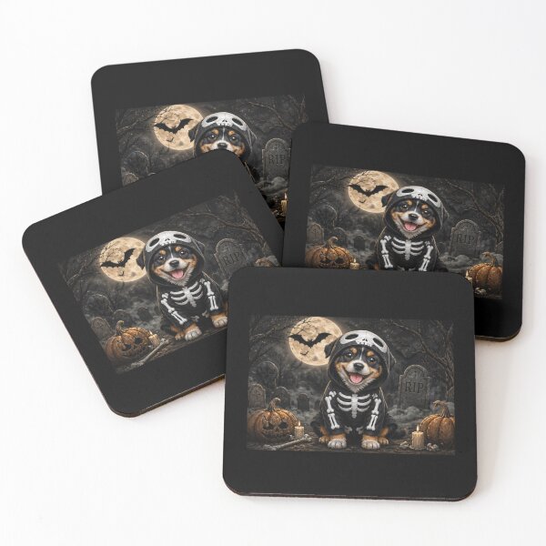 Item preview, Funny Skeleton Dog Halloween | Cute Spooky Puppy Costume designed and sold by PoojaArtLab.
