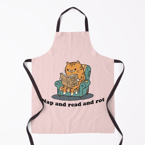Item preview, Nap and Read and Rot — Cozy Cat Reading Funny Quote | Book Lover Gift, Goblincore Homebody Sticker designed and sold by ArtofDari.