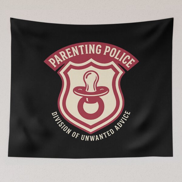 Item preview, Parenting Police Division Shield with Pacifier and Unwanted Advice designed and sold by SplashTastic.