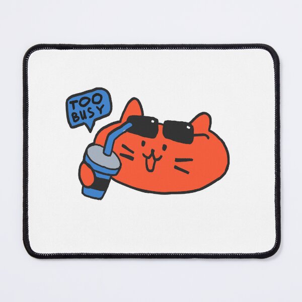 Item preview, Too Busy Cat – Funny Lazy Cat Drink Graphic Tee | Cute Sarcastic Kawaii Print designed and sold by Cataverse.