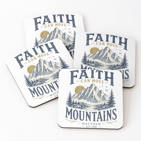 Item preview, Faith Can Move Mountains Matthew 17 20 Christian designed and sold by Gnomes-design.
