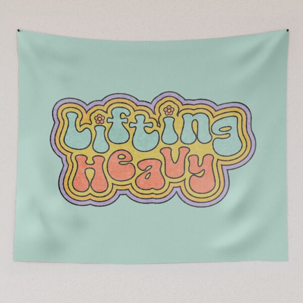 Item preview, Lifting heavy retro 1 designed and sold by alienrabbit.