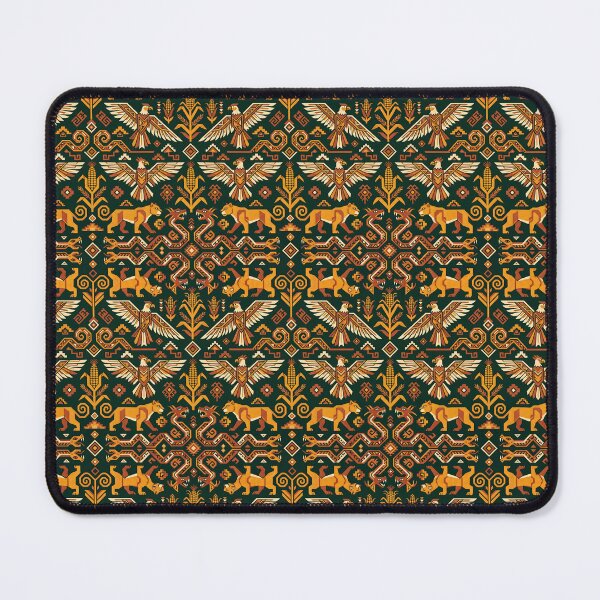 Item preview, Geometric Totem Animals Pattern with Tribal Corn Harvest and Native American Inspired Motif designed and sold by SplashTastic.