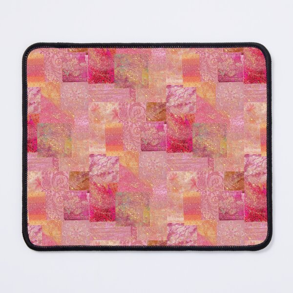 Item preview, Abstract Pink and Gold Oil Paint Texture Collage Pattern designed and sold by Cleairydelulu.
