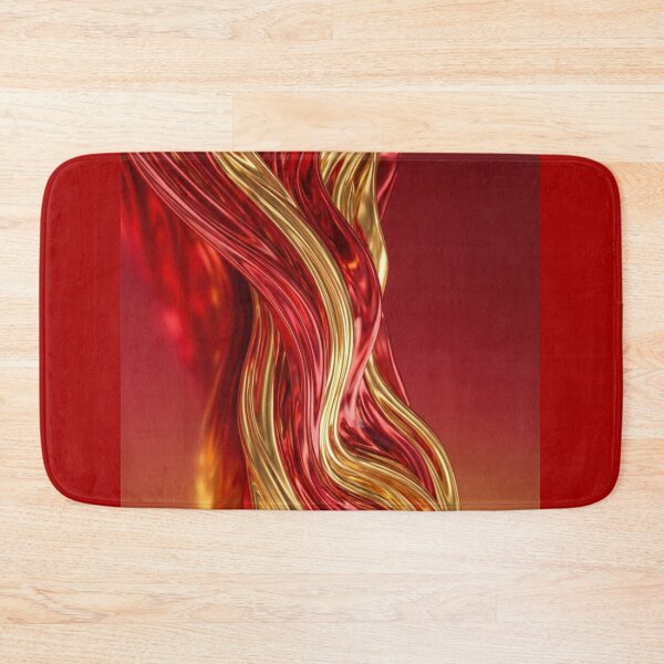 Item preview, Ren and gold flowing abstract art. designed and sold by IrsathThaslima.